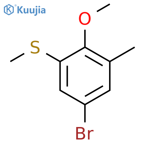 5-Bromo-2-methoxy-1-methyl-3-(methylsulfanyl)benzene structure