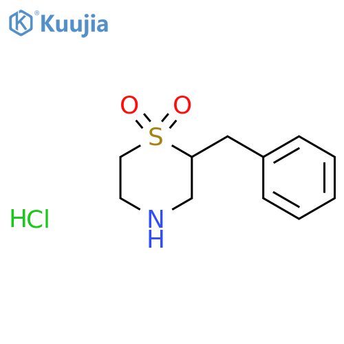 2-Benzyl-1lambda6-thiomorpholine-1,1-dione hydrochloride structure