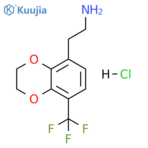 1,4-Benzodioxin-5-ethanamine, 2,3-dihydro-8-(trifluoromethyl)-, hydrochloride (1:1) structure