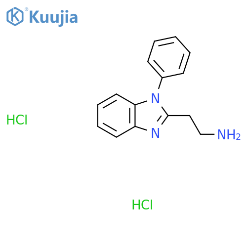 2-(1-phenyl-1H-1,3-benzodiazol-2-yl)ethan-1-amine dihydrochloride structure