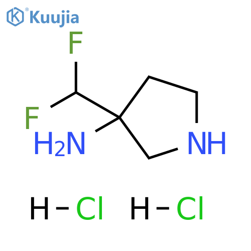 3-(difluoromethyl)pyrrolidin-3-amine dihydrochloride structure