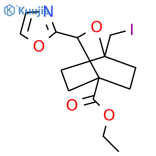 ethyl 1-(iodomethyl)-3-(1,3-oxazol-2-yl)-2-oxabicyclo2.2.2octane-4-carboxylate structure
