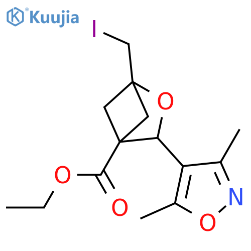 ethyl 3-(3,5-dimethyl-1,2-oxazol-4-yl)-1-(iodomethyl)-2-oxabicyclo2.1.1hexane-4-carboxylate structure