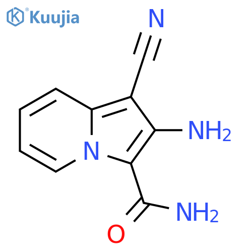 2-Amino-1-cyanoindolizine-3-carboxamide structure