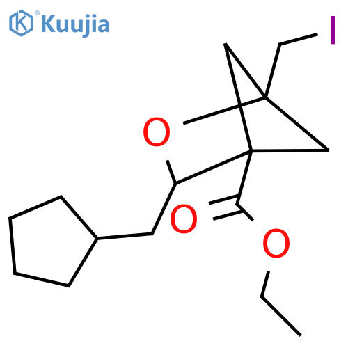 ethyl 3-(cyclopentylmethyl)-1-(iodomethyl)-2-oxabicyclo2.1.1hexane-4-carboxylate structure