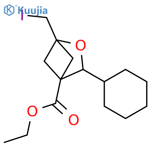 ethyl 3-cyclohexyl-1-(iodomethyl)-2-oxabicyclo2.1.1hexane-4-carboxylate structure