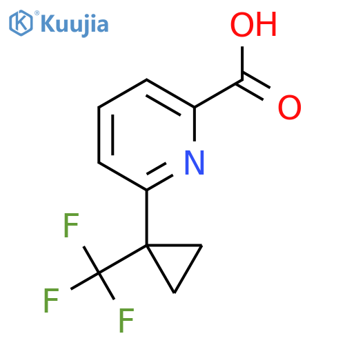 6-1-(trifluoromethyl)cyclopropylpyridine-2-carboxylic acid structure