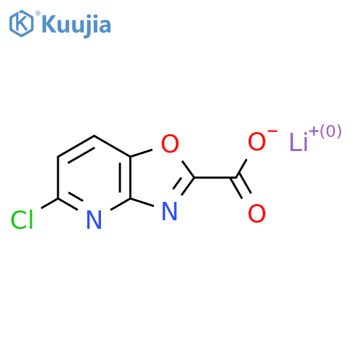 lithium(1+) 5-chloro-1,3oxazolo4,5-bpyridine-2-carboxylate structure