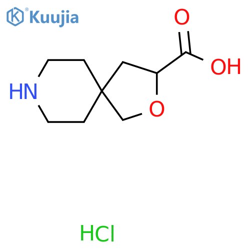 2-oxa-8-azaspiro4.5decane-3-carboxylic acid hydrochloride structure