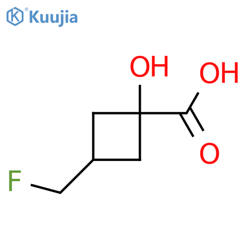 3-(fluoromethyl)-1-hydroxycyclobutane-1-carboxylic acid, Mixture of diastereomers structure