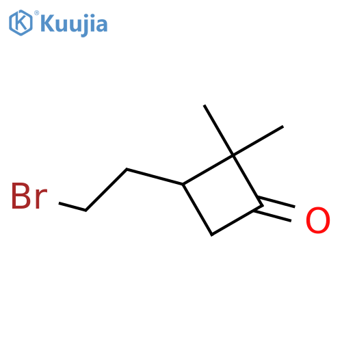 3-(2-Bromoethyl)-2,2-dimethylcyclobutan-1-one structure