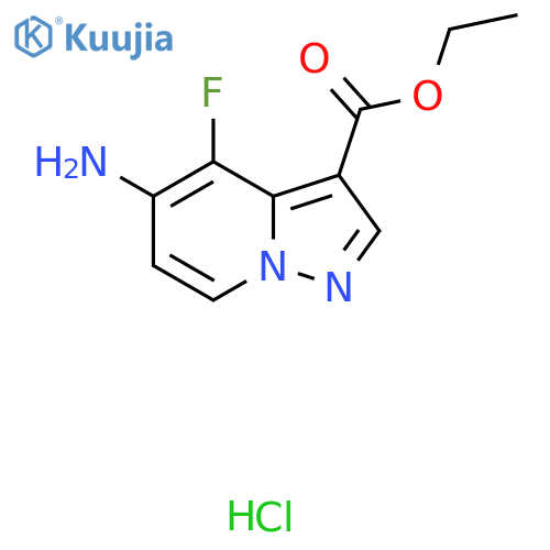 ethyl 5-amino-4-fluoropyrazolo1,5-apyridine-3-carboxylate hydrochloride structure