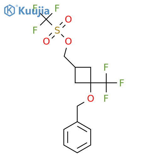 [(1s,3s)-3-(Benzyloxy)-3-(trifluoromethyl)cyclobutyl]methyl trifluoromethanesulfonate structure