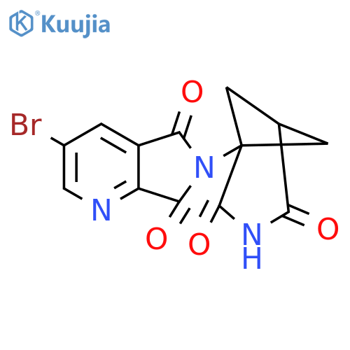 1-{3-bromo-5,7-dioxo-5H,6H,7H-pyrrolo3,4-bpyridin-6-yl}-3-azabicyclo3.1.1heptane-2,4-dione structure