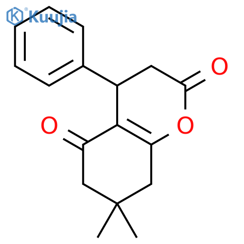 2H-1-Benzopyran-2,5(6H)-dione,3,4,7,8-tetrahydro-7,7-dimethyl-4-phenyl- structure