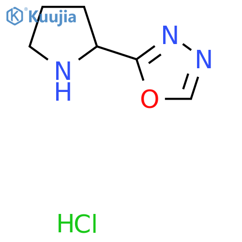 2-(Pyrrolidin-2-YL)-1,3,4-oxadiazole hcl structure