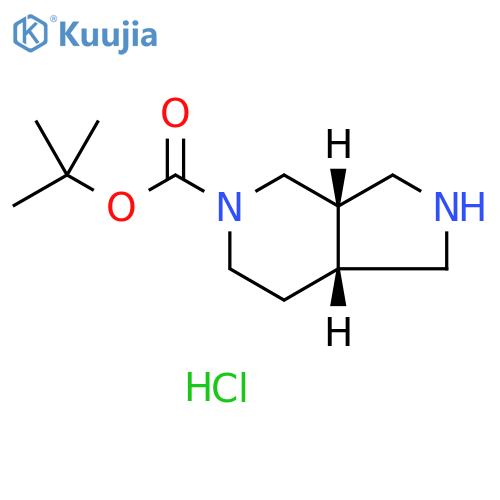 tert-butyl cis-1,2,3,3a,4,6,7,7a-octahydropyrrolo[3,4-c]pyridine-5-carboxylate;hydrochloride structure
