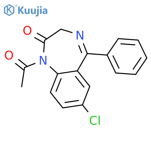 1-Acetyl-7-chloro-5-phenyl-1,3-dihydro-2H-1,4-benzodiazepin-2-one structure