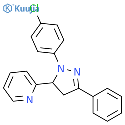 Pyridine, 2-[1-(4-chlorophenyl)-4,5-dihydro-3-phenyl-1H-pyrazol-5-yl]- structure