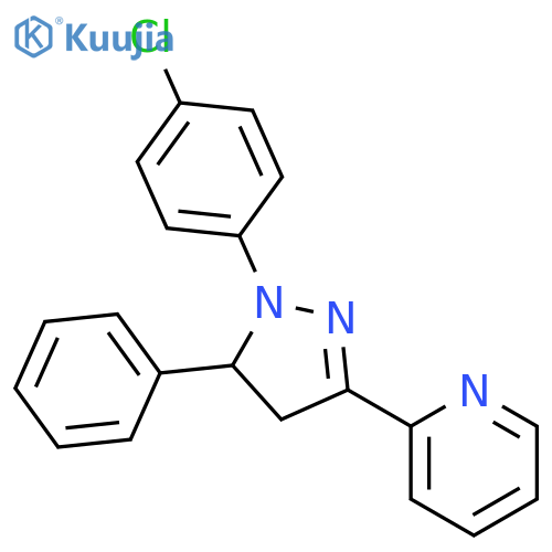 PYRIDINE, 2-[1-(4-CHLOROPHENYL)-4,5-DIHYDRO-5-PHENYL-1H-PYRAZOL-3-YL]- structure