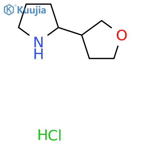 2-(Oxolan-3-yl)pyrrolidine hydrochloride structure