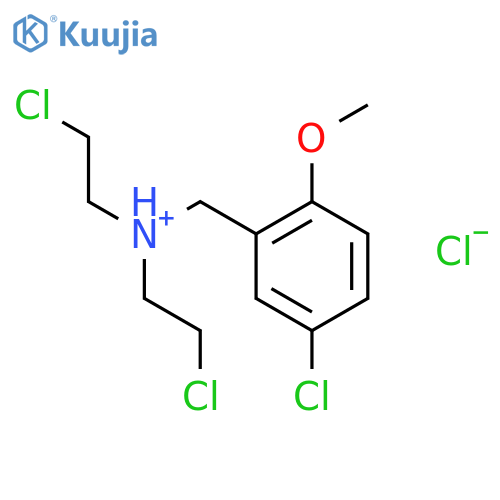 Benzenemethanamine,5-chloro-N,N-bis(2-chloroethyl)-2-methoxy-, hydrochloride (1:1) structure