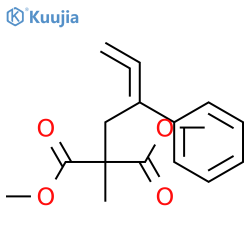 Propanedioic acid, methyl(2-phenyl-2,3-butadienyl)-, dimethyl ester structure