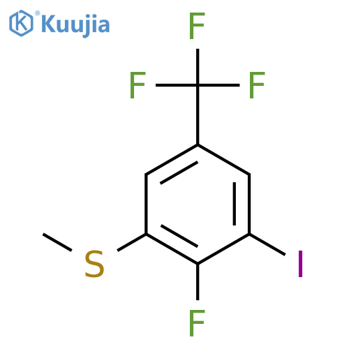 (2-Fluoro-3-iodo-5-(trifluoromethyl)phenyl)(methyl)sulfane structure