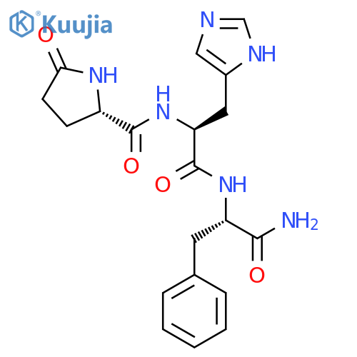 L-Phenylalaninamide, 5-oxo-L-prolyl-L-histidyl- structure