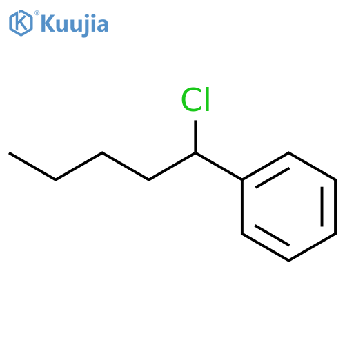 Benzene, (1-chloropentyl)- structure