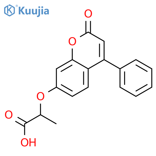 2-(2-Oxo-4-phenyl-2H-chromen-7-yl)oxy-propanoic Acid structure