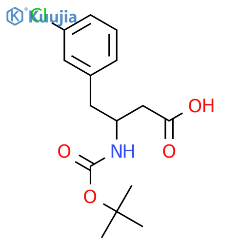 Boc-(S)-3-amino-4-(3-chloro-phenyl)-butyric Acid structure