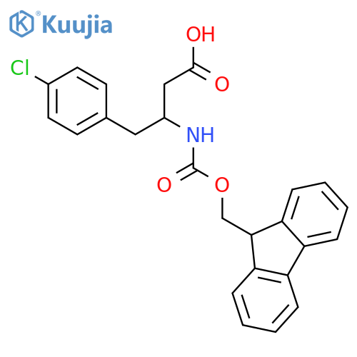 Fmoc-(s)-3-amino-4-(4-chloro-phenyl)-butyric acid structure