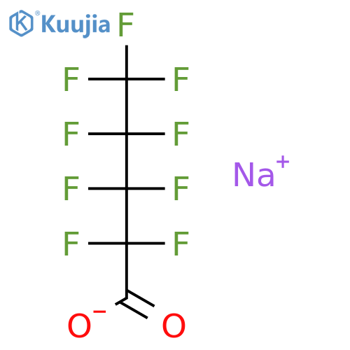Pentanoic acid,2,2,3,3,4,4,5,5,5-nonafluoro-, sodium salt (1:1) structure
