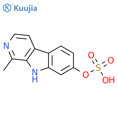 9H-Pyrido[3,4-b]indol-7-ol,1-methyl-, 7-(hydrogen sulfate) structure