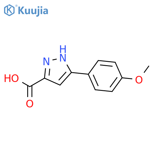 3-(4-methoxyphenyl)-1H-pyrazole-5-carboxylic acid structure
