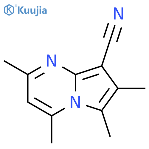 2,4,6,7-Tetramethylpyrrolo[1,2-a]pyrimidine-8-carbonitrile structure