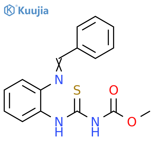 Carbamic acid,[[[2-[(phenylmethylene)amino]phenyl]amino]thioxomethyl]-, methyl ester structure