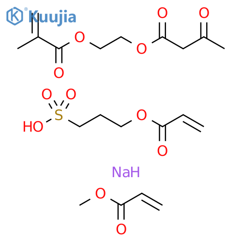 Butanoicacid,3-oxo-,2-[(2-methyl-1-oxo-2-propenyl)oxy]ethylester,polymerwithmethyl2-propenoateand3-sulfopropyl2-propenoatesodiumsalt structure