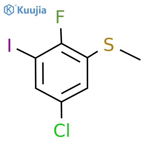 Benzene, 5-chloro-2-fluoro-1-iodo-3-(methylthio)- structure