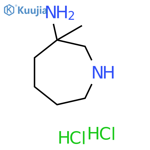 hexahydro-3-methyl-1H-Azepin-3-amine hydrochloride (1:2) structure
