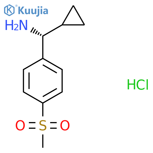 (R)-Cyclopropyl(4-(methylsulfonyl)phenyl)methanamine hydrochloride structure