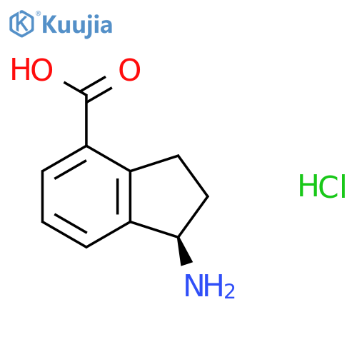 (1R)-1-Amino-2,3-dihydro-1H-indene-4-carboxylic acid hydrochloride structure