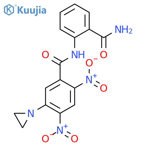 Benzamide, N-[2-(aminocarbonyl)phenyl]-5-(1-aziridinyl)-2,4-dinitro- structure
