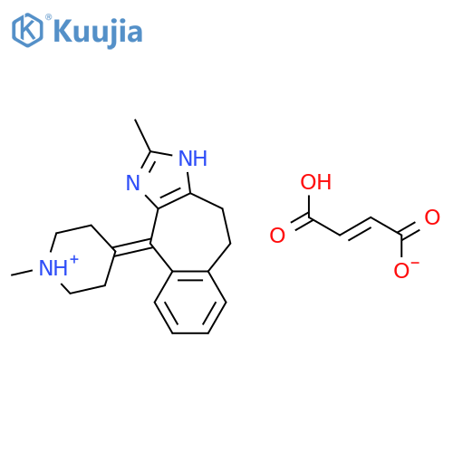 1-methyl-4-(2-methyl-9,10-dihydrobenzo[4,5]cyclohepta[1,2-d]imidazol-4(1H)-ylidene)piperidinium (2E)-3-carboxyprop-2-enoate structure