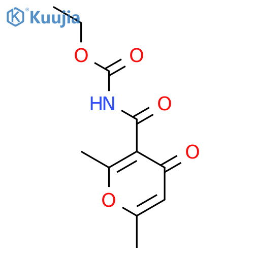 Carbamic acid,[(2,6-dimethyl-4-oxo-4H-pyran-3-yl)carbonyl]-, ethyl ester (8CI) structure