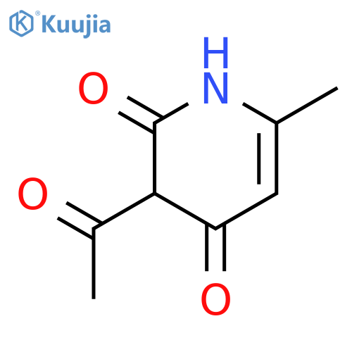 3-acetyl-6-methyl-2,4(1H,3H)-Pyridinedione structure