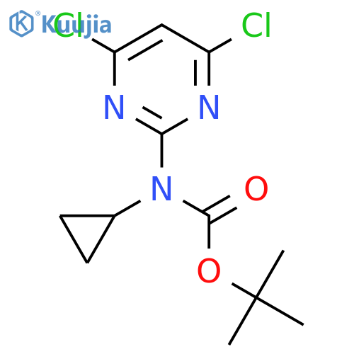 tert-butyl N-cyclopropyl-N-(4,6-dichloropyrimidin-2-yl)carbamate structure
