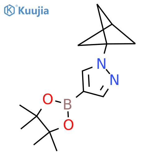 1-{bicyclo[1.1.1]pentan-1-yl}-4-(tetramethyl-1,3,2-dioxaborolan-2-yl)-1H-pyrazole structure