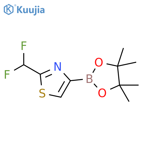 Thiazole, 2-(difluoromethyl)-4-(4,4,5,5-tetramethyl-1,3,2-dioxaborolan-2-yl)- structure